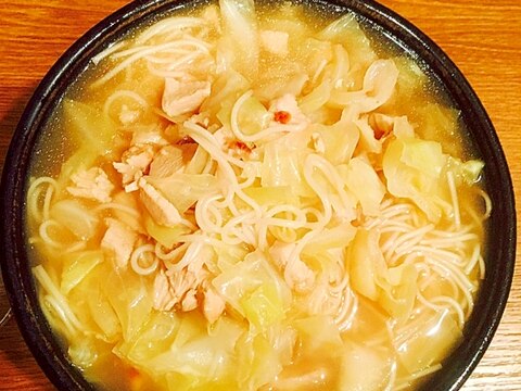 胸肉とキャベツ入りの温そうめん レシピ 作り方 By みゅうしろ 楽天レシピ 胸肉とキャベツ入りの温そうめん レシピ 作り方 By みゅうしろ 楽天レシピ